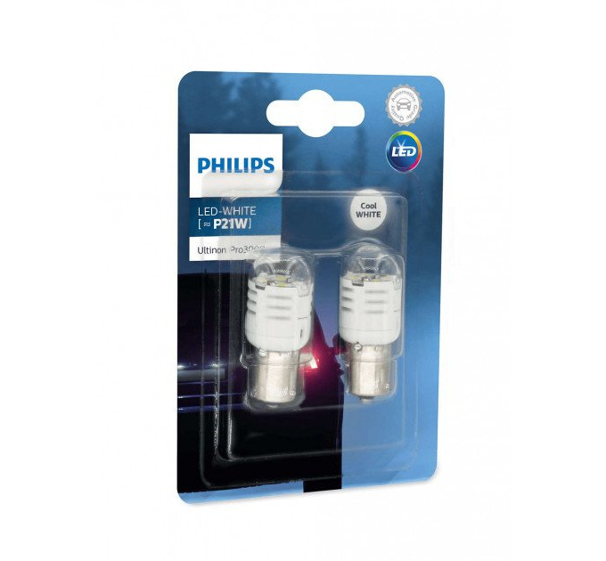 Світлодіодні лампи Philips Ultinon Pro3000 White 11498U30CWB2 P21W LED 12V
