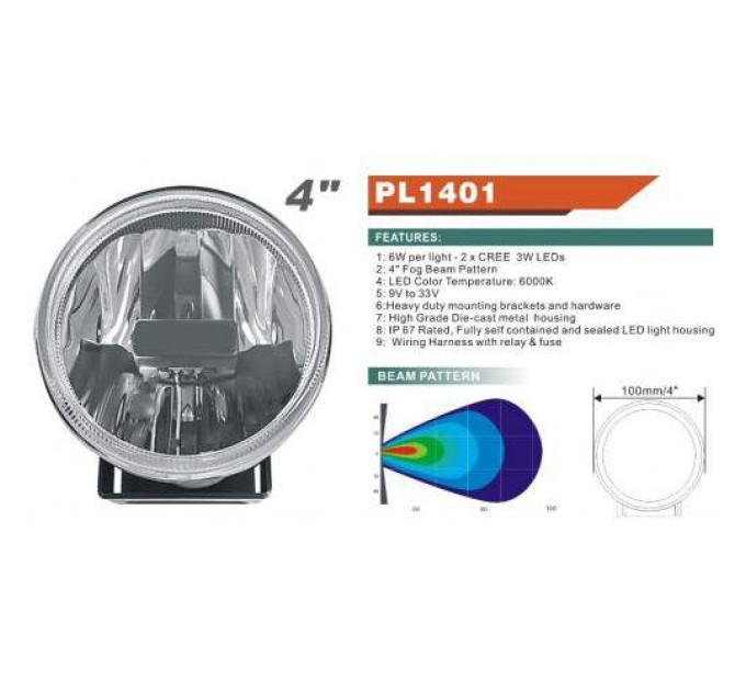 Додаткові фари DLAA PL-1401-LED