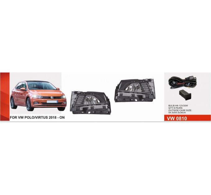 Протитуманні фари Vitol VW-0810W  VW Polo 2018-