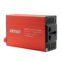 Автомобільний інвертор AMiO PI04 24В/230В 300Вт/600Вт 2xUSB Автомобільний інвертор AMiO PI04 24В/230В 300Вт/600Вт 2xUSB