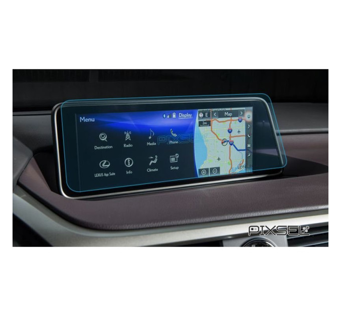 Захисне скло на монітор Lexus RX великий 2016-2018 (гартоване) Pixsel LE-1503-T